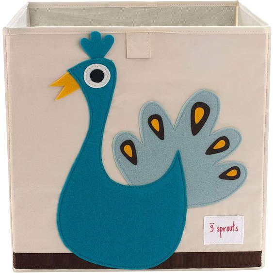 Cube De Rangement Paon Bleu
