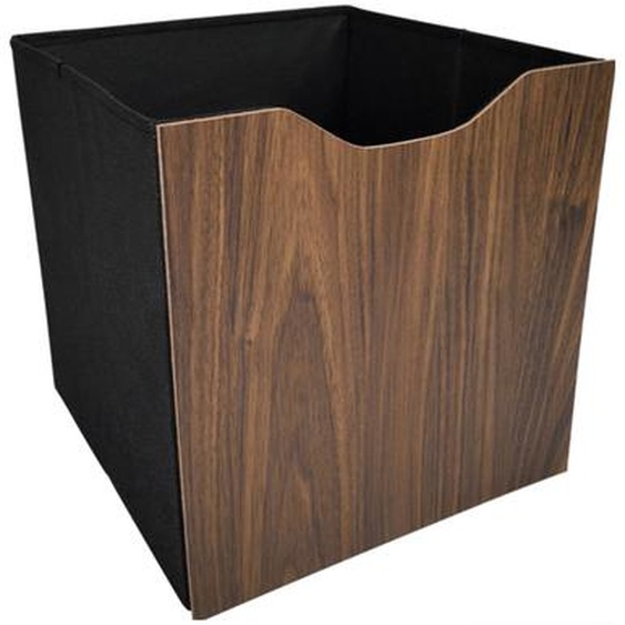 Cube De Rangement Pliable, Façade Bois Mdf -