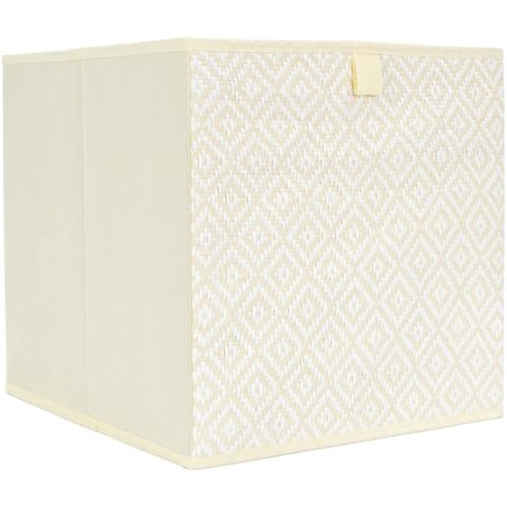 Cube De Rangement Pliable, Tissage Fantaisie -