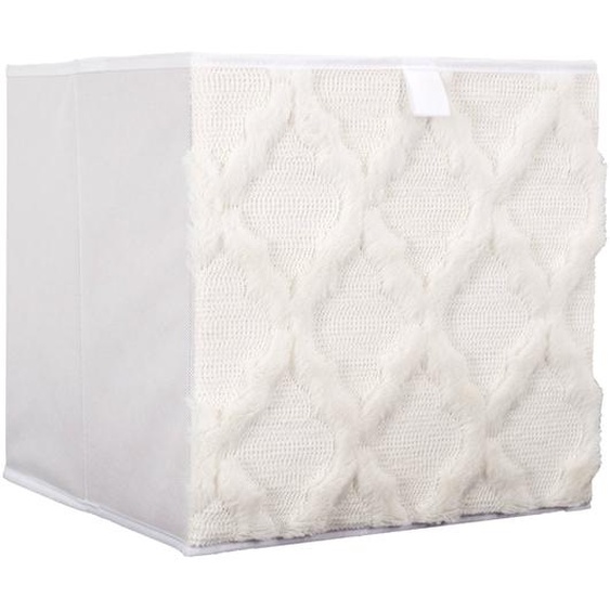 Cube De Rangement Pliable, Tissu Tufté -