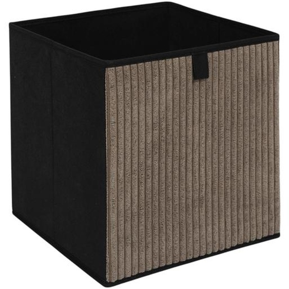 Cube De Rangement Pliable, Velours Côtelé -