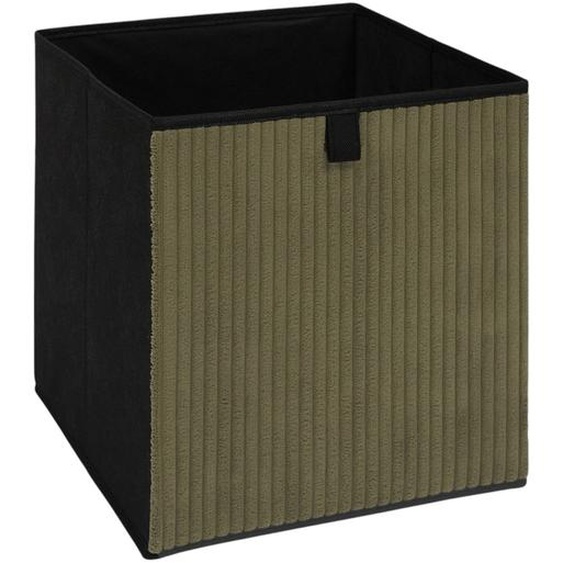 Cube De Rangement Pliable, Velours Côtelé -