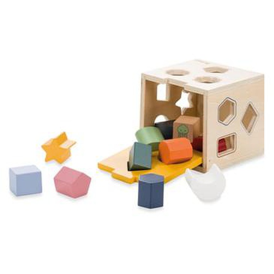 Cube de tri en bois Tidy naturel