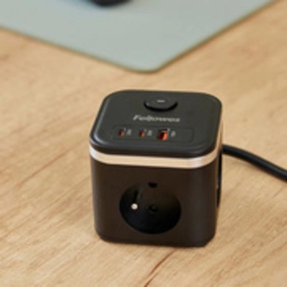 Cube multiprise Power Cube, type E, noir