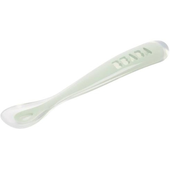 Cuillère 1er Âge En Silicone Vert Brumeux