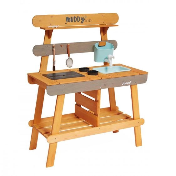 Cuisine Dextérieur En Bois Fsc, Muddy Lab Bleu Ciel / Gris