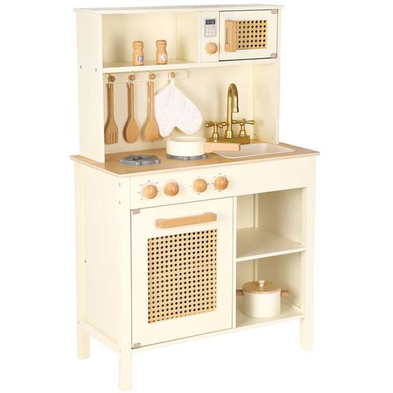 Cuisine En Bois Et Rotin Beige