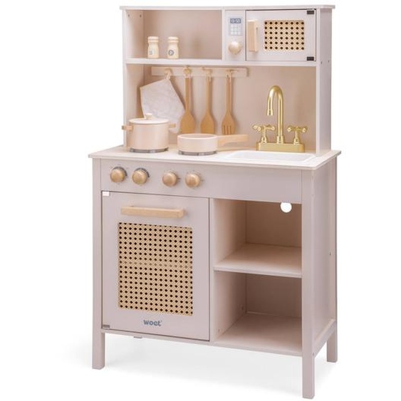 Cuisine En Bois Et Rotin Rose