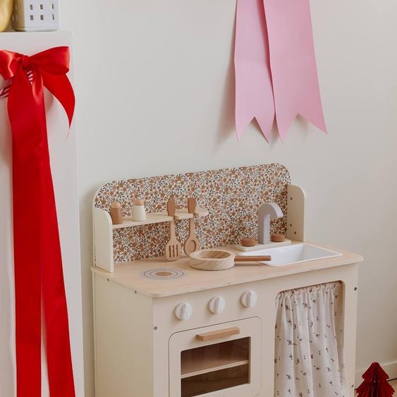 Cuisine en bois FSC® avec accessoires écru