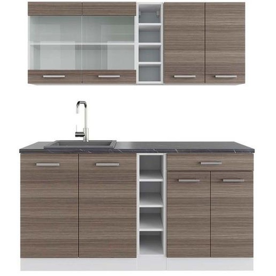 Cuisine R-Line, 160 cm , PT Anthracite, gris noble/blanc, Vicco