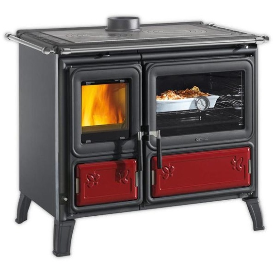 Cuisinière à bois 8.7 kw bordeaux - Nordica Extraflame - MILLY.16BORDEAUX -