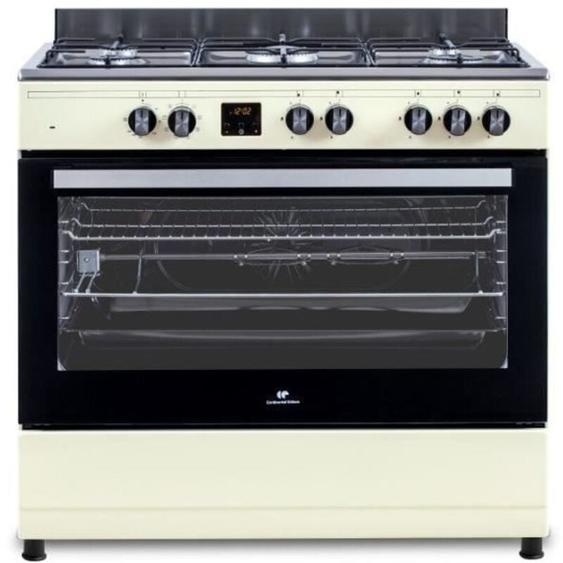 Cuisiniere piano four multifonctions catalyse - CONTINENTAL EDISON - CECP9060CD - 95 L - L90 x H85 cm - Creme / Inox