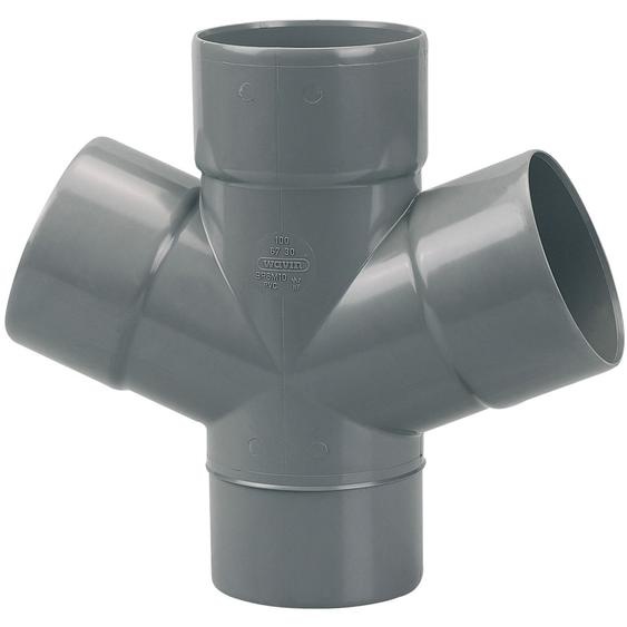 Culotte double parallèle PVC Mâle-Femelle 67° D100 - WAVIN - 3025814