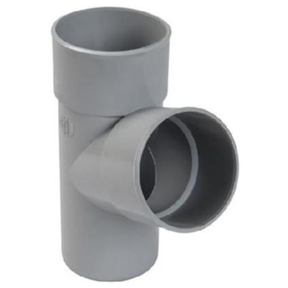 Culotte PVC simple mâle-femelle D 100 mm gris NICOLL BT16GT