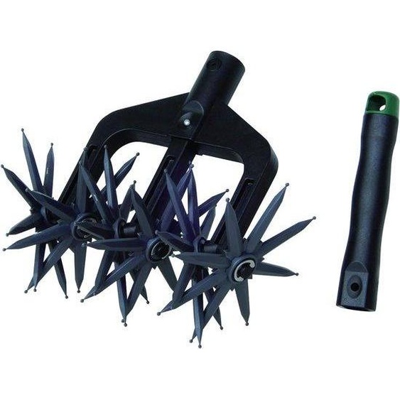 Cultivateur de jardin manuel 2-en-1 pour plates-bandes et pelouse