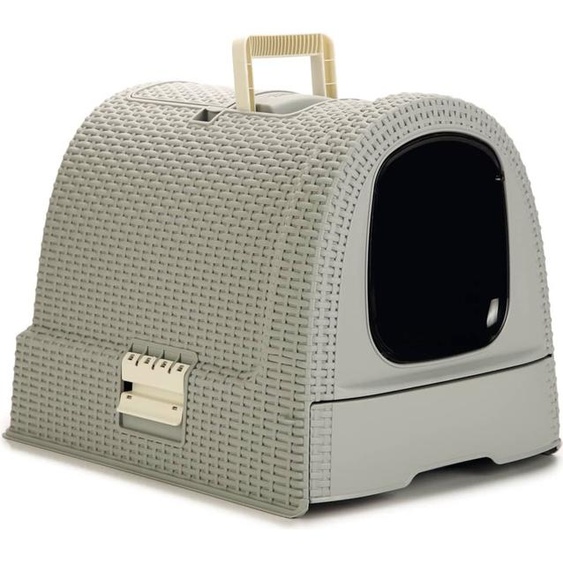 Curver Bac à litière avec couvercle 51x38,5x39,5 cm Gris