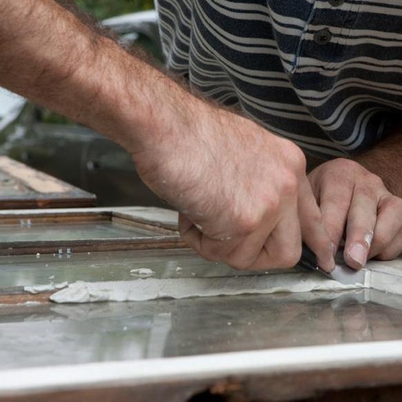 Cut360 Mastic à lhuile de lin simple vitrage sur fenêtres avec cadre en bois et en métal, mastic pour fenêtres pour létanchéité - 1 kg à 25 kg , Contenu:10 Kg