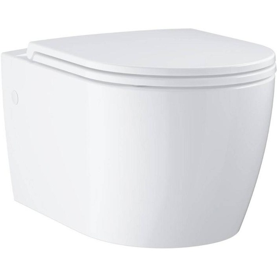Cuvette suspendue pour boîte de réservation, abattant en Duroplast, système de descente silencieuse, mécanisme de chasse deau 3/5 litres