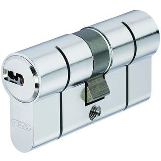 Cylindre de porte double entrée nickelé D6 30 x 30 mm anti-casse