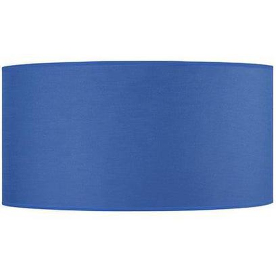 CYLINDRIQUE 35-Abat-jour cylindre tissu  cylindre bleu 1 ampoule E27 Style: urbain D35xH19cm