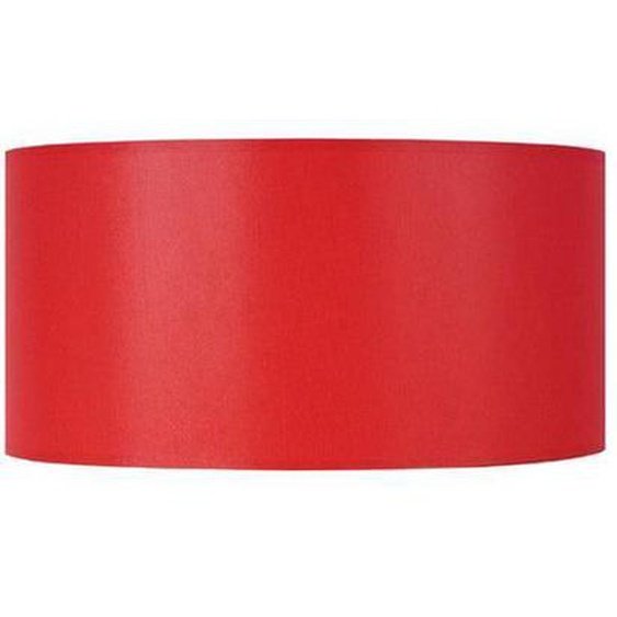 CYLINDRIQUE 35-Abat-jour cylindre tissu  cylindre rouge 1 ampoule E27 Style: urbain D35xH19cm