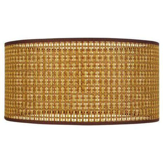 CYLINDRIQUE 40-Abat-jour cylindre jute  cylindre marron 1 ampoule E27 Style: urbain D40xH22cm
