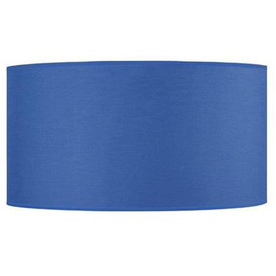 CYLINDRIQUE 40-Abat-jour cylindre tissu  cylindre bleu 1 ampoule E27 Style: urbain D40xH22cm