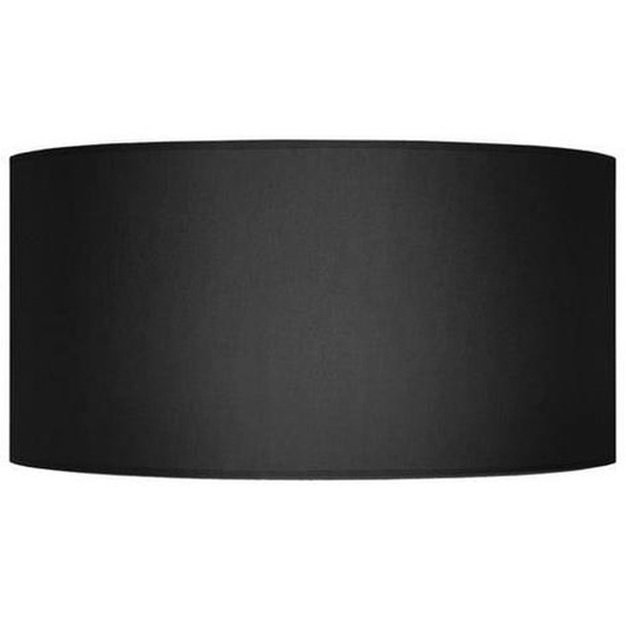 CYLINDRIQUE 45-Abat-jour cylindre tissu  cylindre noir 1 ampoule E27 Style: urbain D45xH25cm