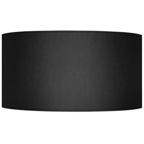 CYLINDRIQUE 50-Abat-jour cylindre tissu  cylindre noir 1 ampoule E27 Style: urbain D50xH30cm