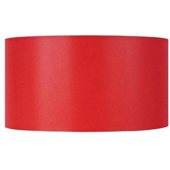 CYLINDRIQUE 50-Abat-jour cylindre tissu  cylindre rouge 1 ampoule E27 Style: urbain D50xH30cm
