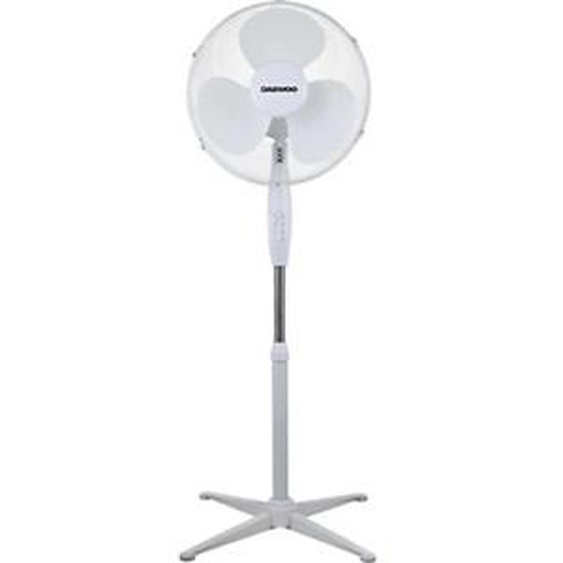 Daewoo Ventilateur sur pied 40 cm -  3 vitesses 45 W - Orientable - Blanc