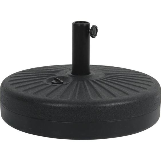 Habitat Et Jardin - Dalle circulaire à lester pour parasol de jardin - Noir