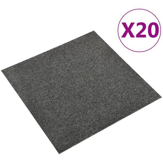 Dalles de tapis de sol 20 pcs 5 m² 50x50 cm Anthracite