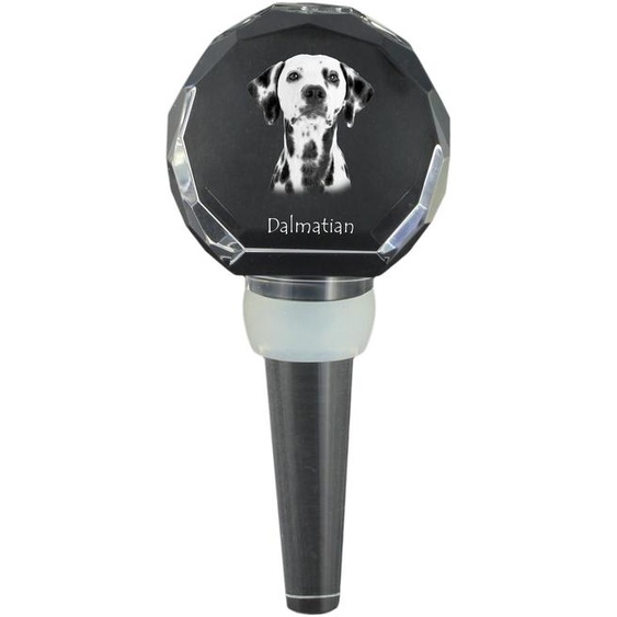 Dalmatin - Bouchon en cristal pour bouteille, bouchon à vin unique avec photo, cadeau personnalisé pour sommelier de la marque Art-Dog