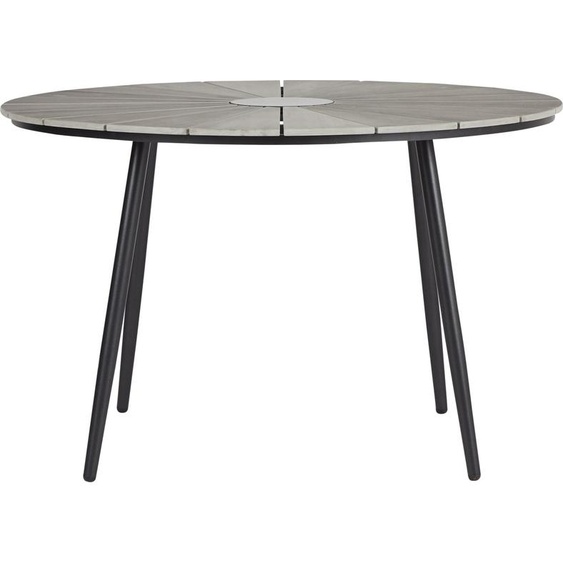 Dance Table de jardin Ø120 cm, noir et gris clair.