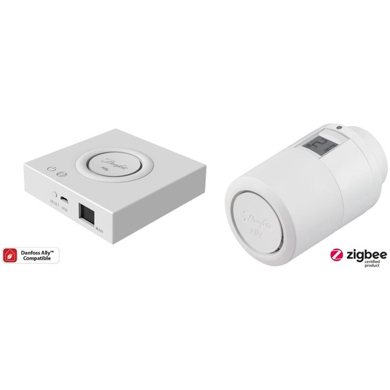 Danfoss Ally - 2400 MHz - 0 - 30 m - -10 - 55 °C - Amazon Alexa & Google Assistant - Sans fil - Blanc (014G2440)