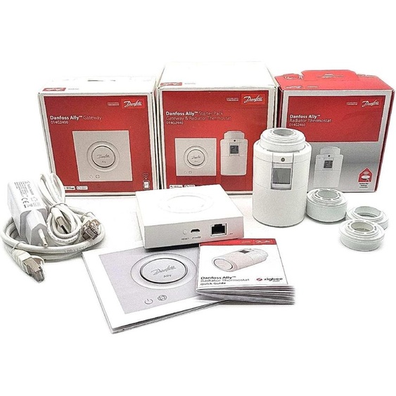 Danfoss Ally - 2400 MHz - 0 - 30 m - -10 - 55 °C - Amazon Alexa & Google Assistant - Sans fil - Blanc (014G2440)