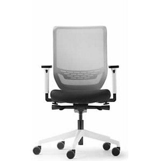Dauphin Fauteuil de bureau ergonomique To-sync, assise en tissu Noir, dossier résille Blanc