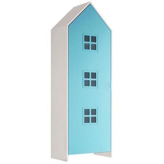 DEAUVILLE - Armoire Cabane 1 Porte Bleue Détail Fenêtres