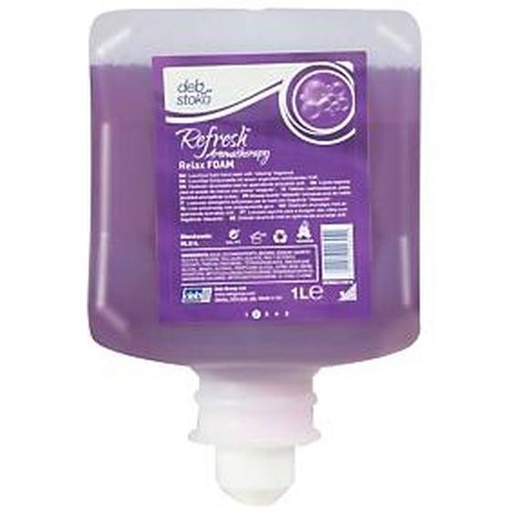 DEB Cartouches savon mousse mains Deb Refresh 1 L, lot de 6