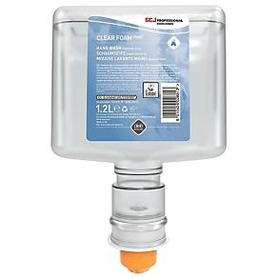 DEB Mousse lavante Clear Foam Pure, corps et mains, le lot de 3 cartouches de 1,2 L