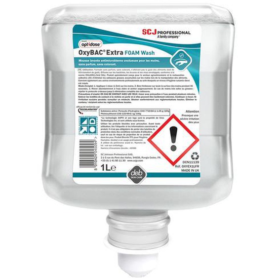 DEB STOKO Savons moussant antimicrobien Oxybac Foam 1 L, lot de 6