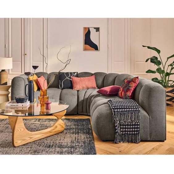 Debbie - module dassise gauche en tissu texturé - Taupe