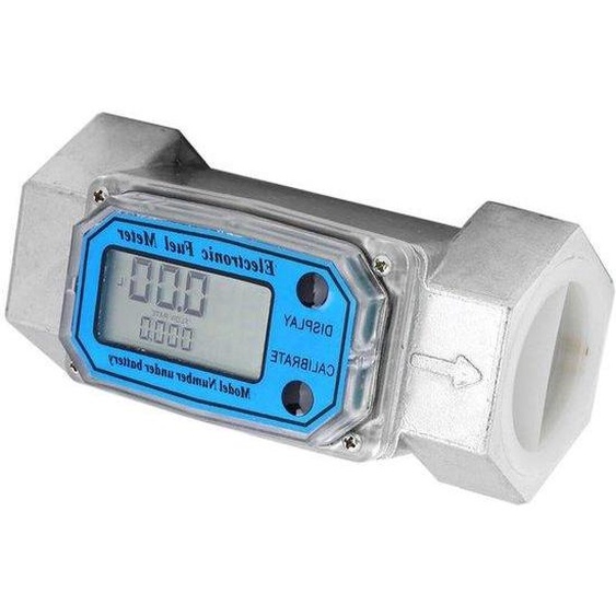 Débitmètre électronique 120 l/min, en acier inoxydable, 0-99999, 1-1/2 pouces NPT, pour pistolets à essence