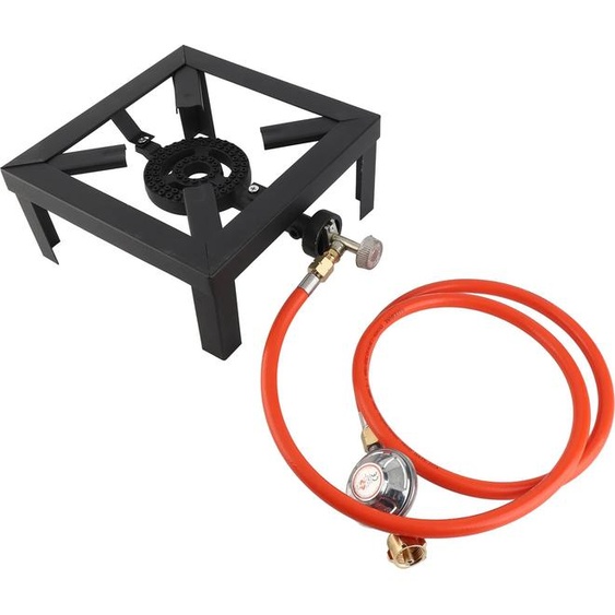 DECDEAL Réchaud à gaz en fonte 8KW, grand modèle, pour cuisson extérieure, avec cadre en fer, portable, à commande