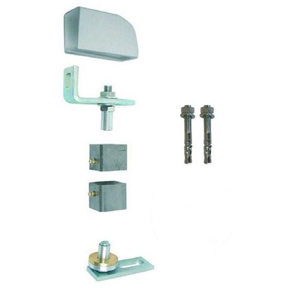Deco Fer Forge - Pivot de portail métallique à visser sur piliers - Pour tube acier carré 40 mm
