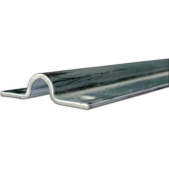 Deco Fer Forge - Rail pour portail coulissant à visser au sol - Gorge Ronde de 16mm - Longueur de 2000mm, largeur de 56mm et épaisseur de 2,5mm - En