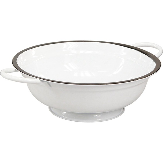 Déco Saladier en métal Blanc Noir Vintage 20,5cm Set de 3, PK3 pièces