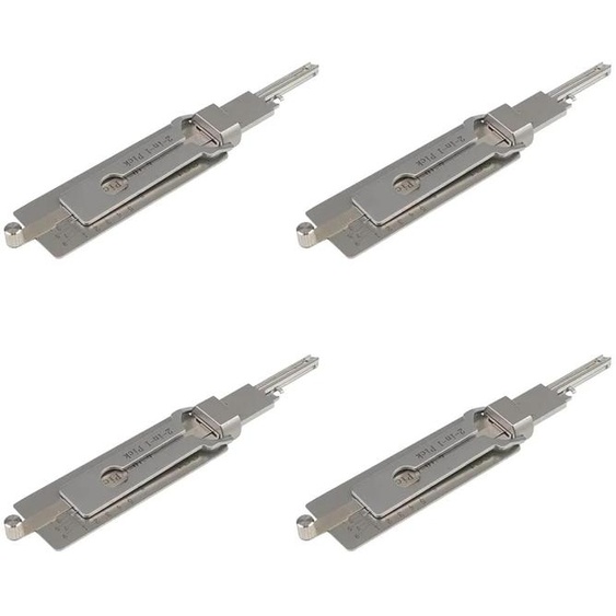 Décodeur de clés, en acier inoxydable, ensemble doutils portables, 4 pièces