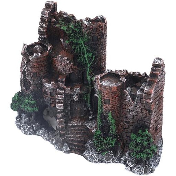 Décoration château aquarium,Décoration château aquarium,Ornement château aquarium,Ornement maison aquarium,Ornement maison aquarium en résine,Décoration réservoir de poissons